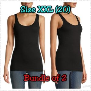 Bundle of 2 Ribbed Fitted Tank Tops XXL